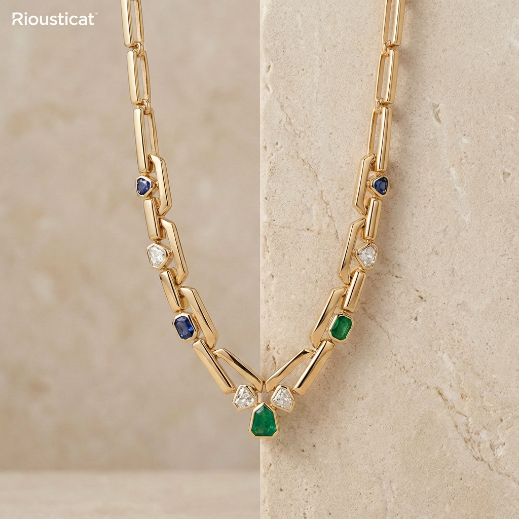 ✨Riousticat™ Aurora Gem Link Necklace